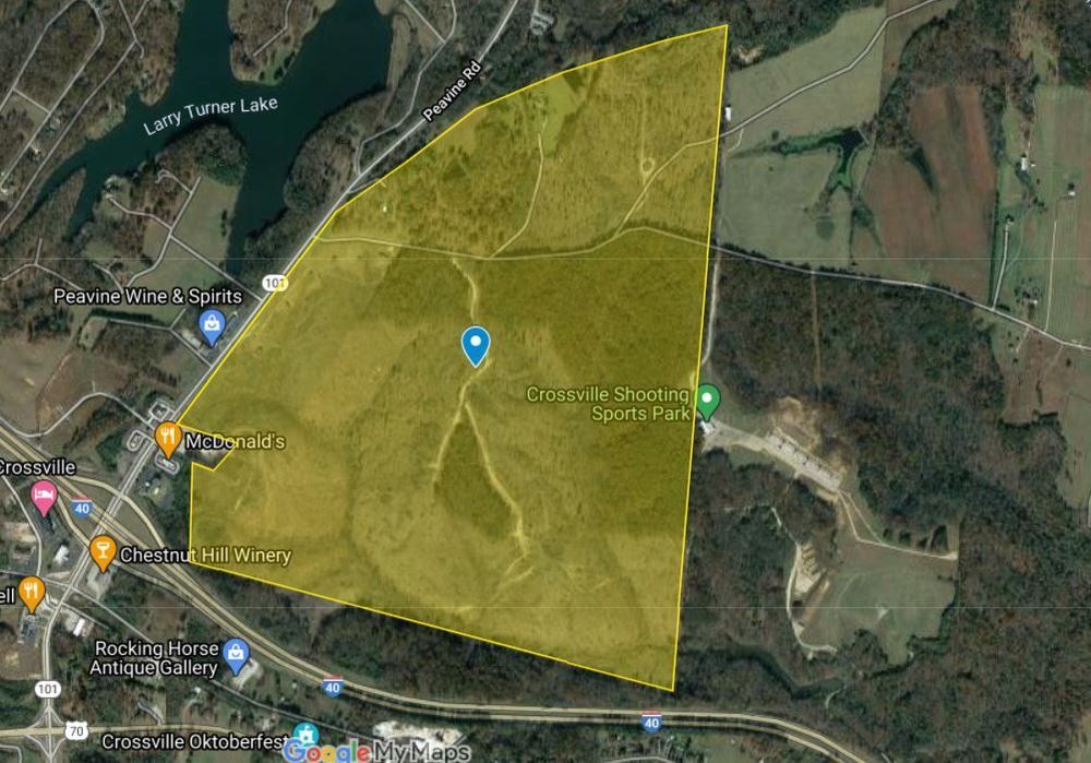 I40 and Peavine Rd., Crossville, TN 484.65ac for sale: I-40 and Peavine Rd., Crossville, TN 38571